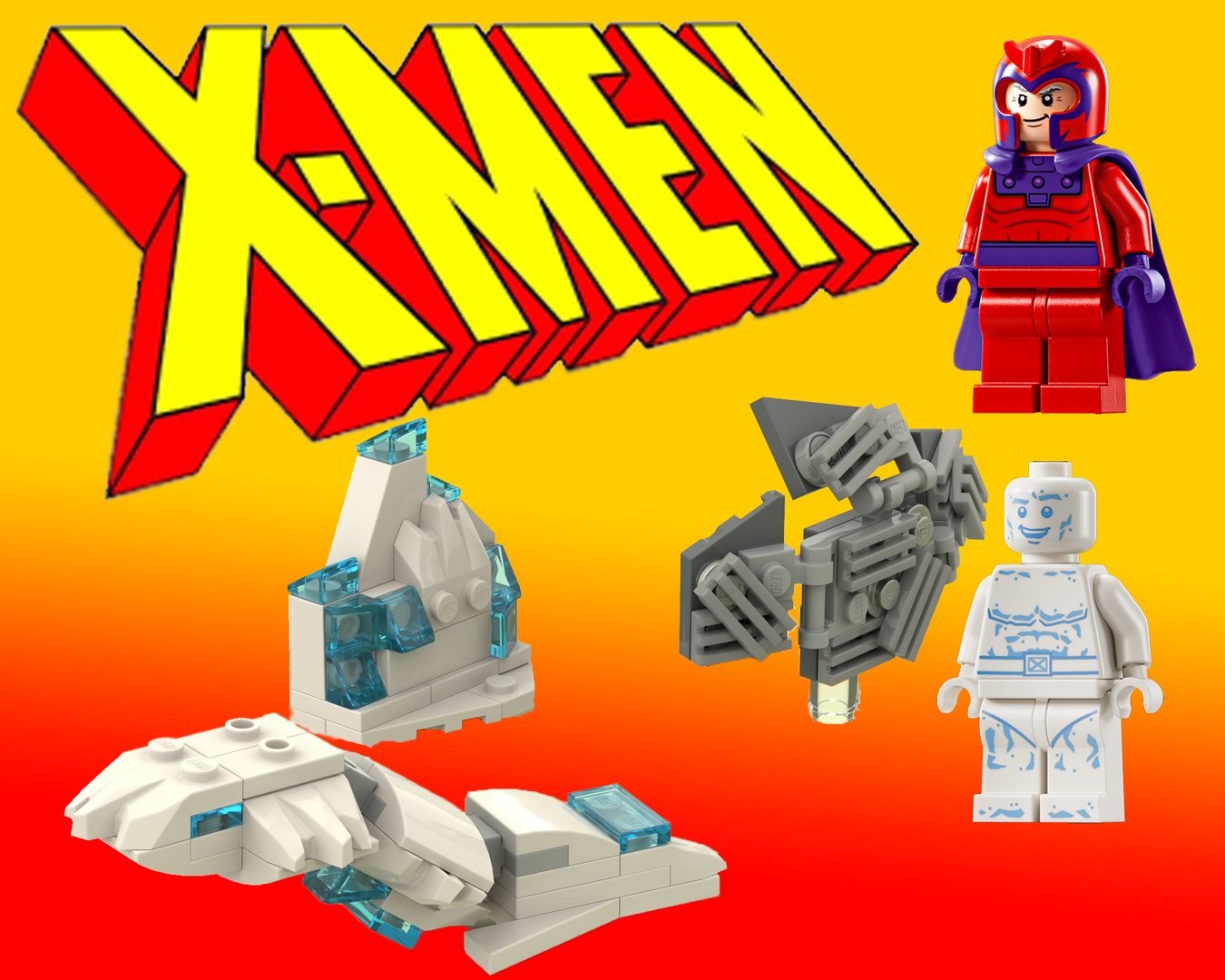 X Mansion: X-Men Small Builds For Ice-Man and Magneto
