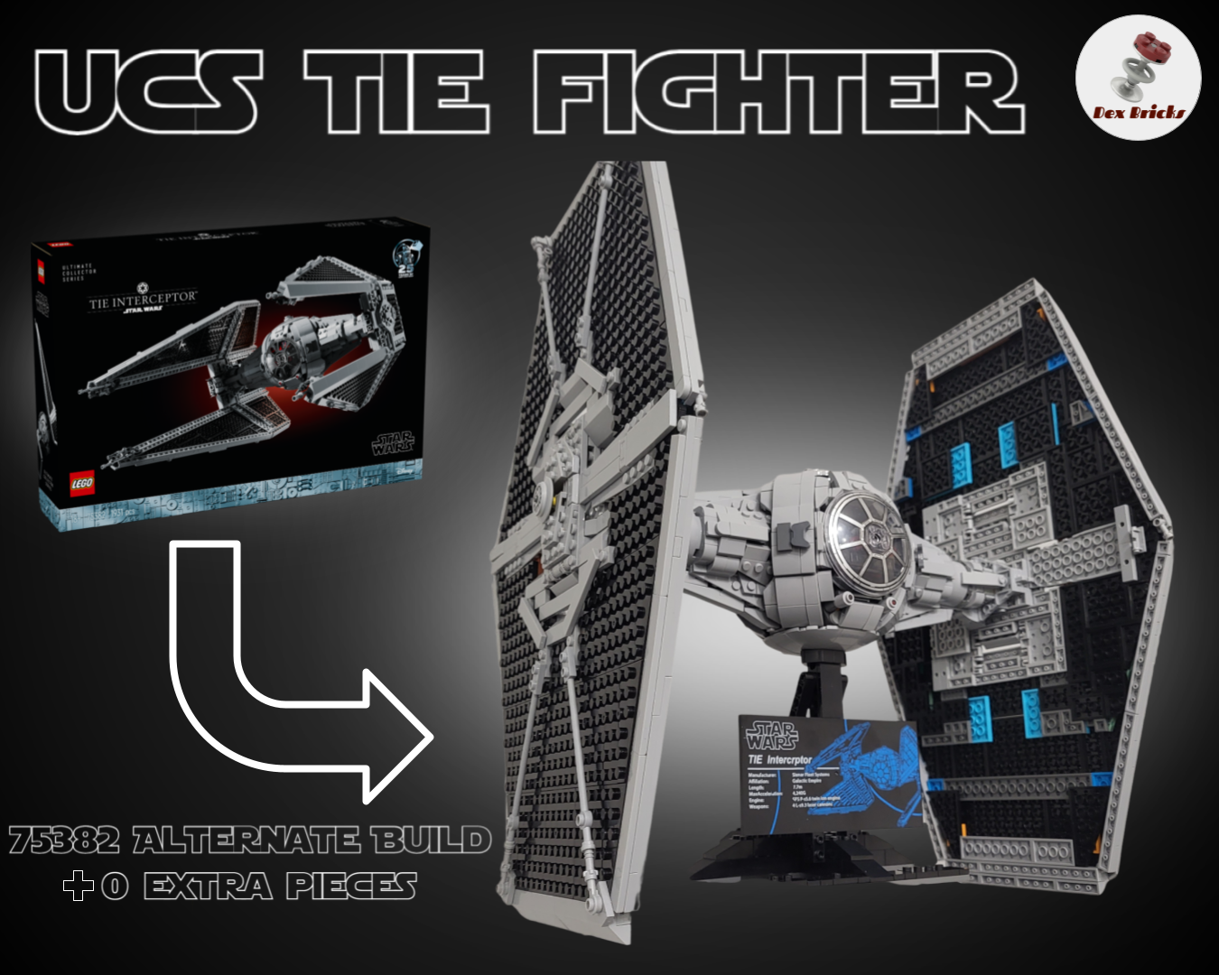 Imperial Fighter - 75382 UCS TIE Interceptor Alternate Build