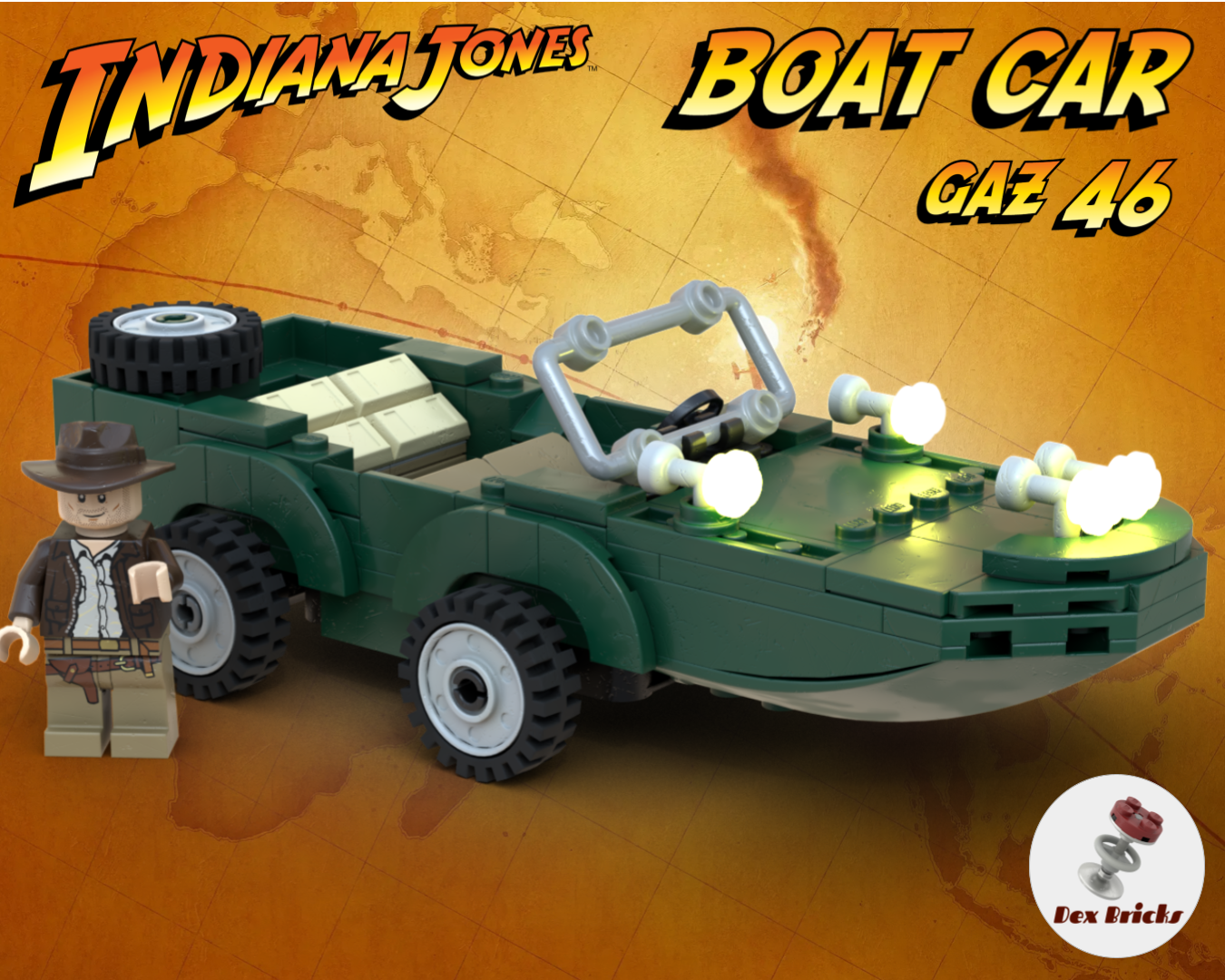 Indiana Jones Russian Boat Car GAZ 46