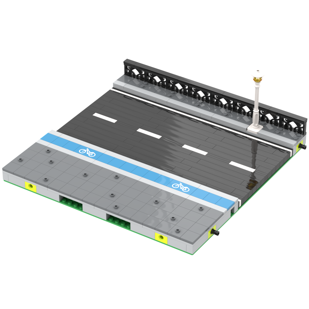 MILS Road with wide sidewalk and cycle path