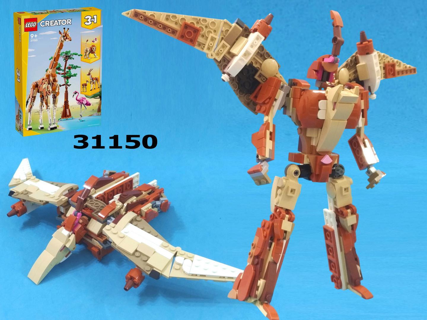 Dinobot Swoop (Transformer Pteranodon) using LEGO Creator 31150: Wild Safari Animals