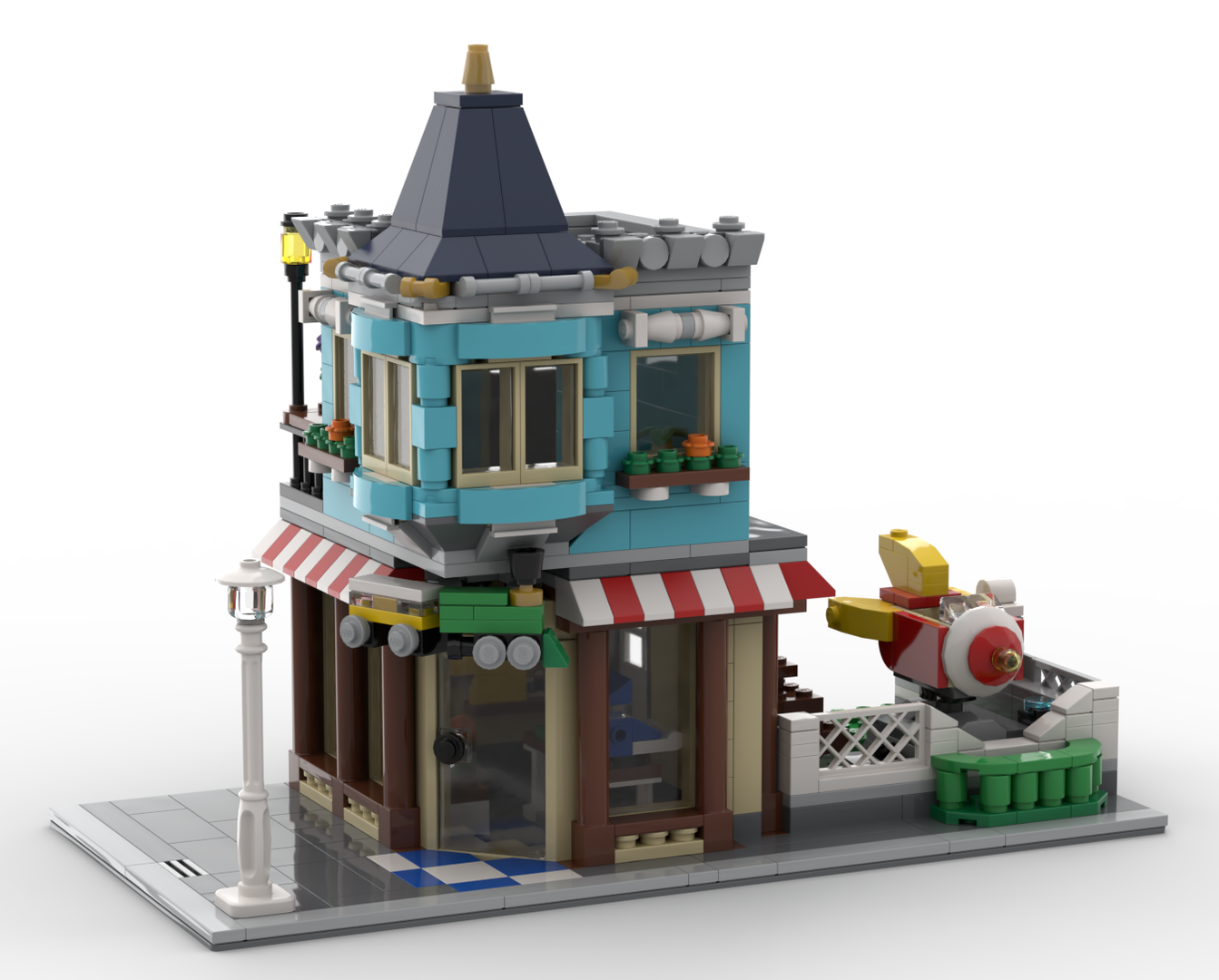 Townhouse Toy Store with Courtyard