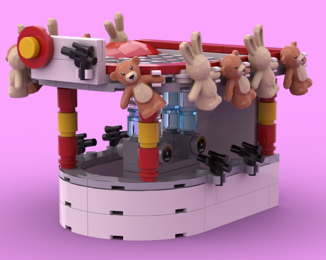 Water jet shooting, Amusement park game