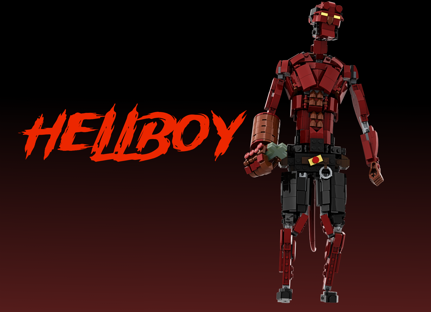 Hellboy - anatomically correct - Fully Articulate pose-able Model - For Advanced Builders