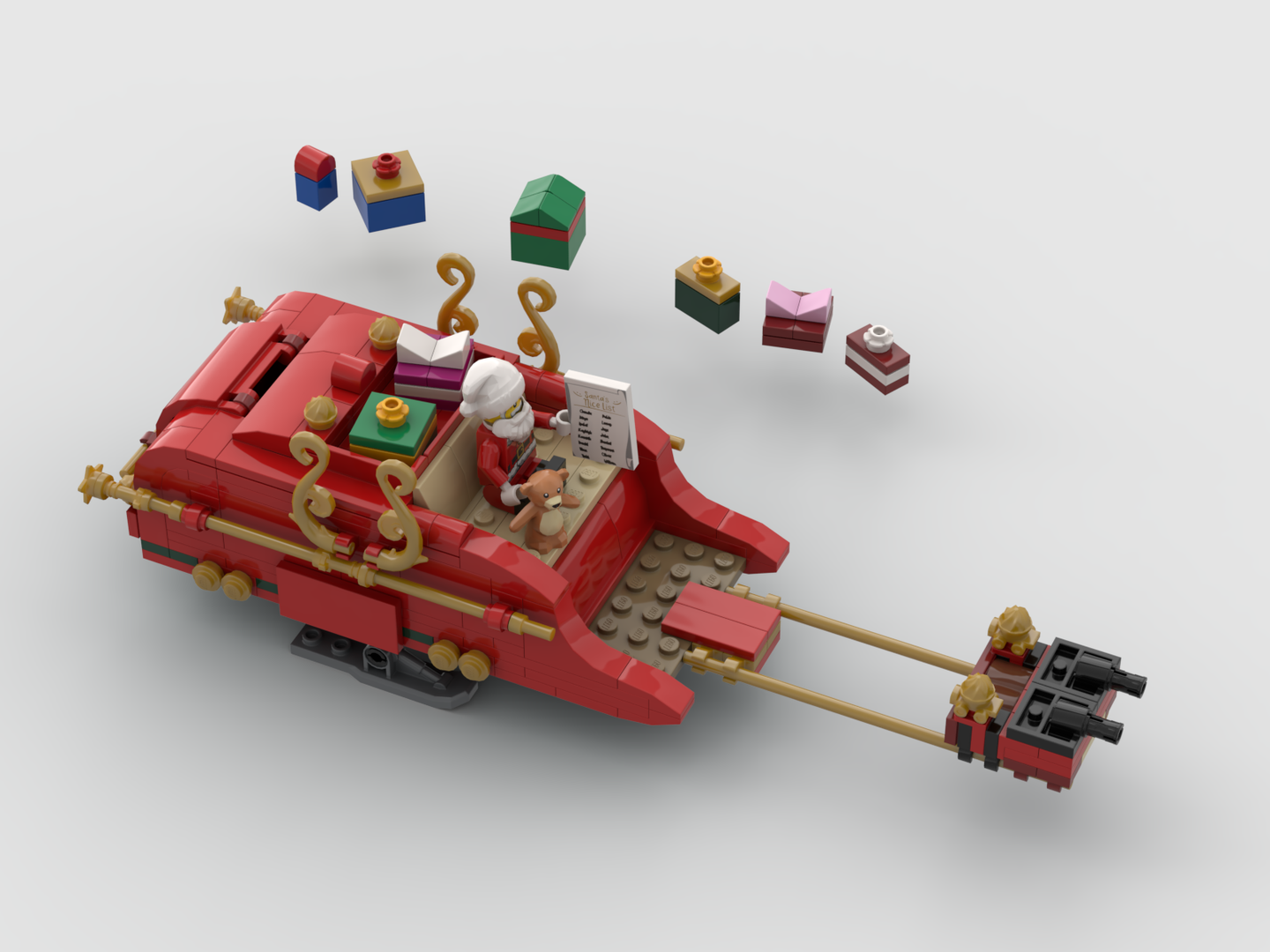 40499 Santa's Sleigh for Single-Axle Tractor #24 alternate build