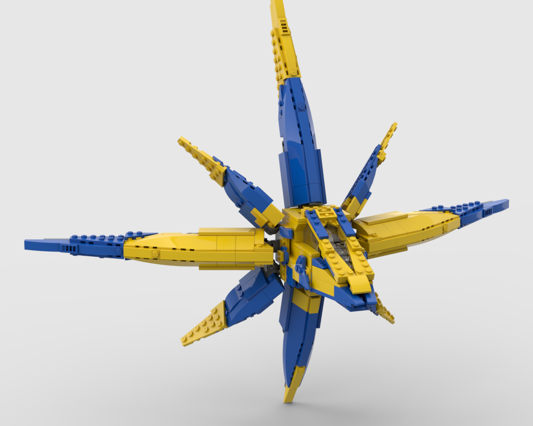 UCS Marvel Nova Corp Starblaster Ship from Guardians of the Galaxy in Minifigure Scale