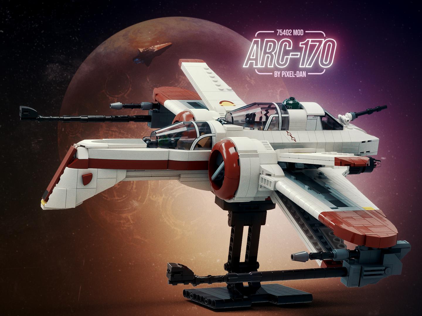 PiXEL-DANs  ARC 170 Starfighter - 75402 Modification - Playscale UCS-style
