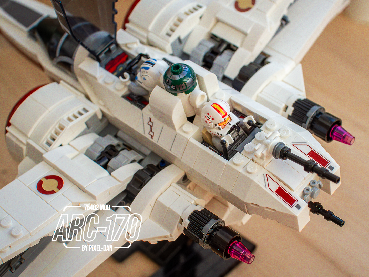 LEGO MOC PiXEL-DANs ARC 170 Starfighter - 75402 Modification