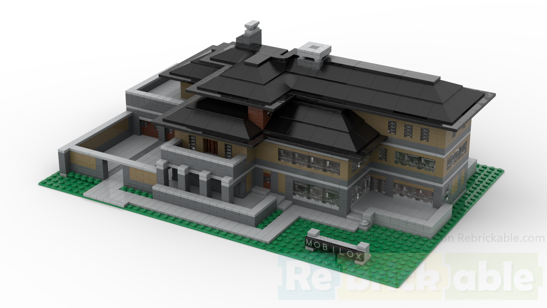 Microscale brick mansion
