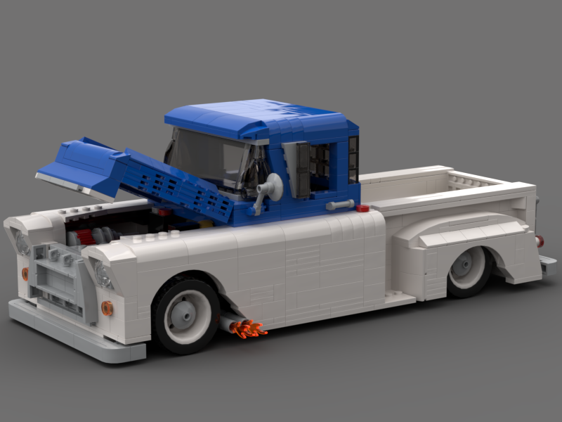 1957 Apache in Blue/White