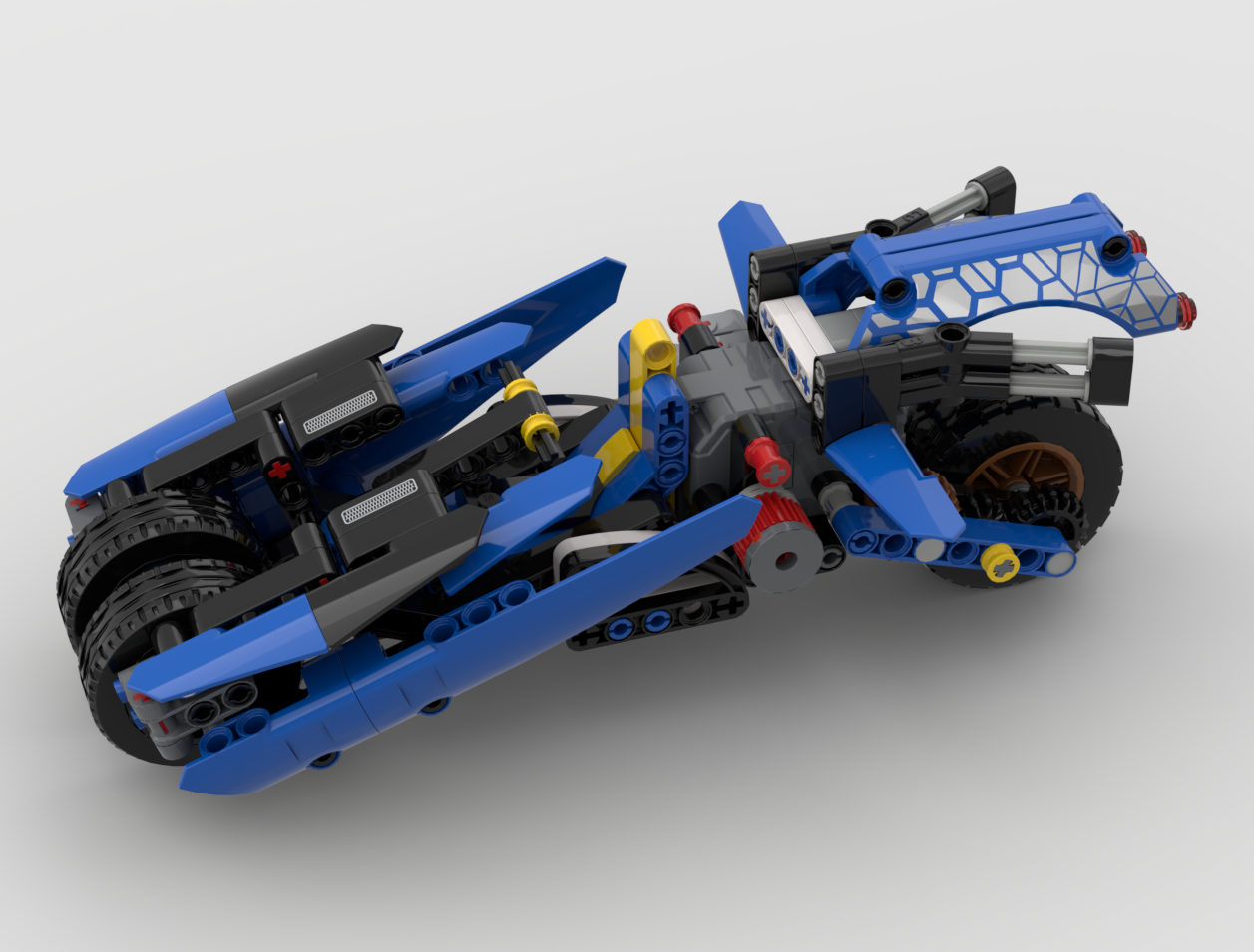 Futuristic motorcycle