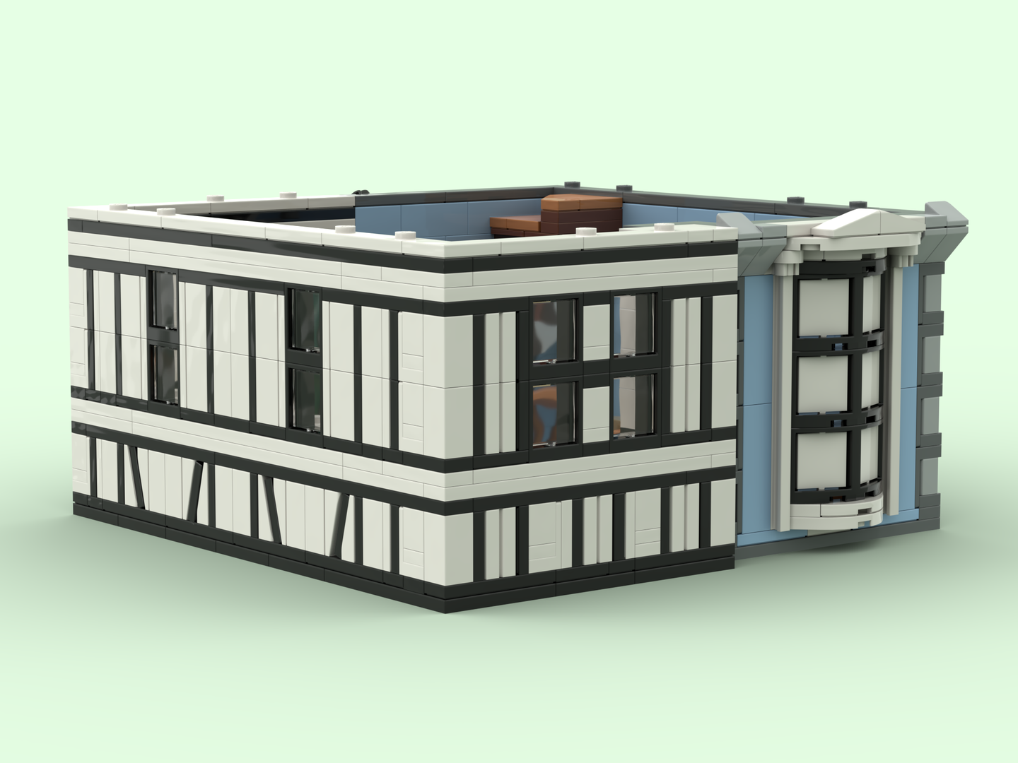 Tudor Corner Timber Floor Facade