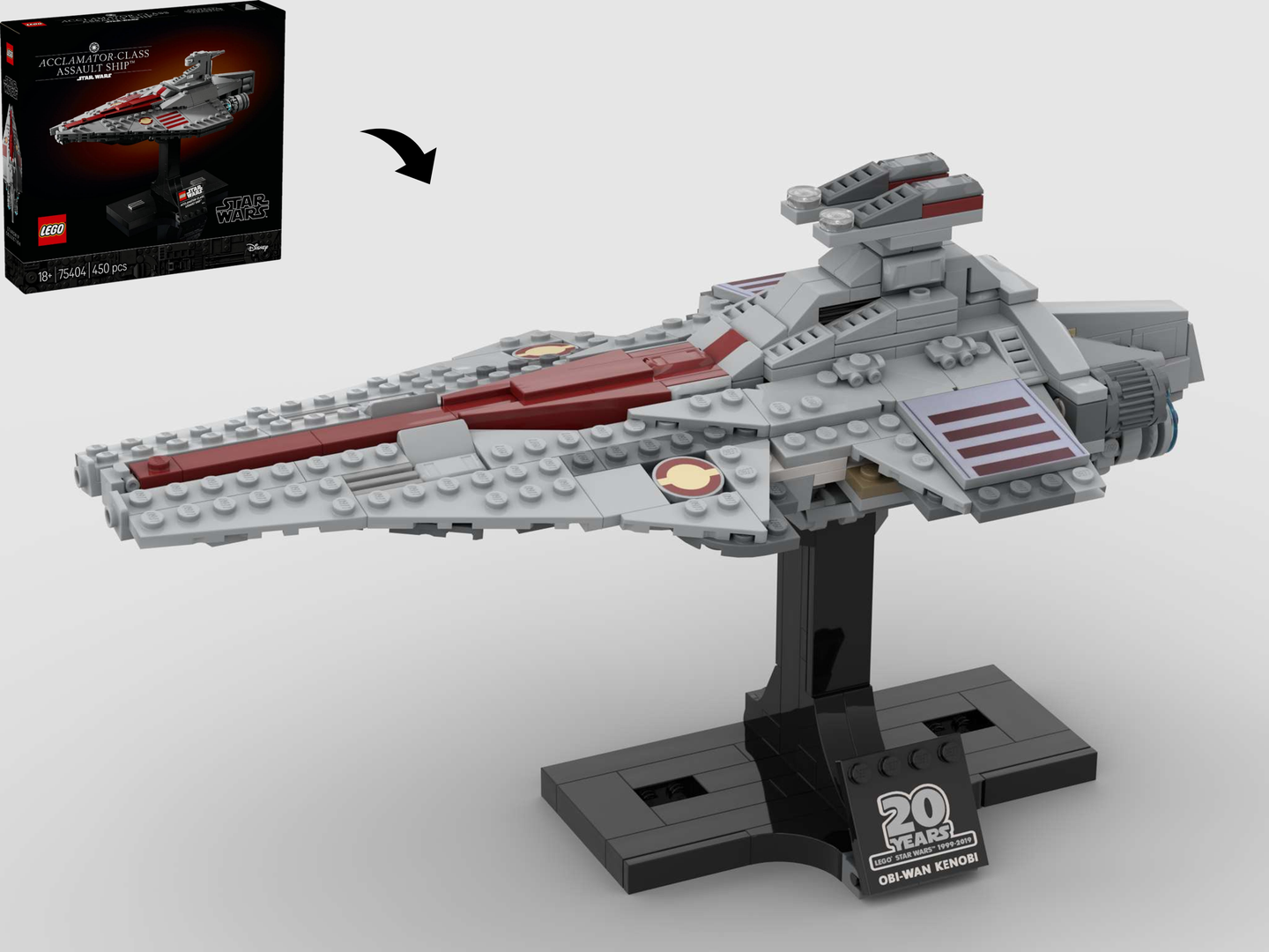 Venator-Class Republic Attack Cruiser Midi-Scale - Alternate Build of 75404 Acclamator-Class Assault Ship