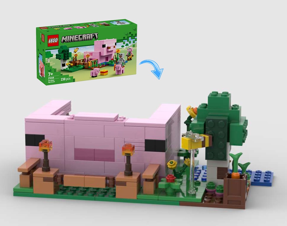 Axolotl House Minecraft 21268 Alternative alternate build