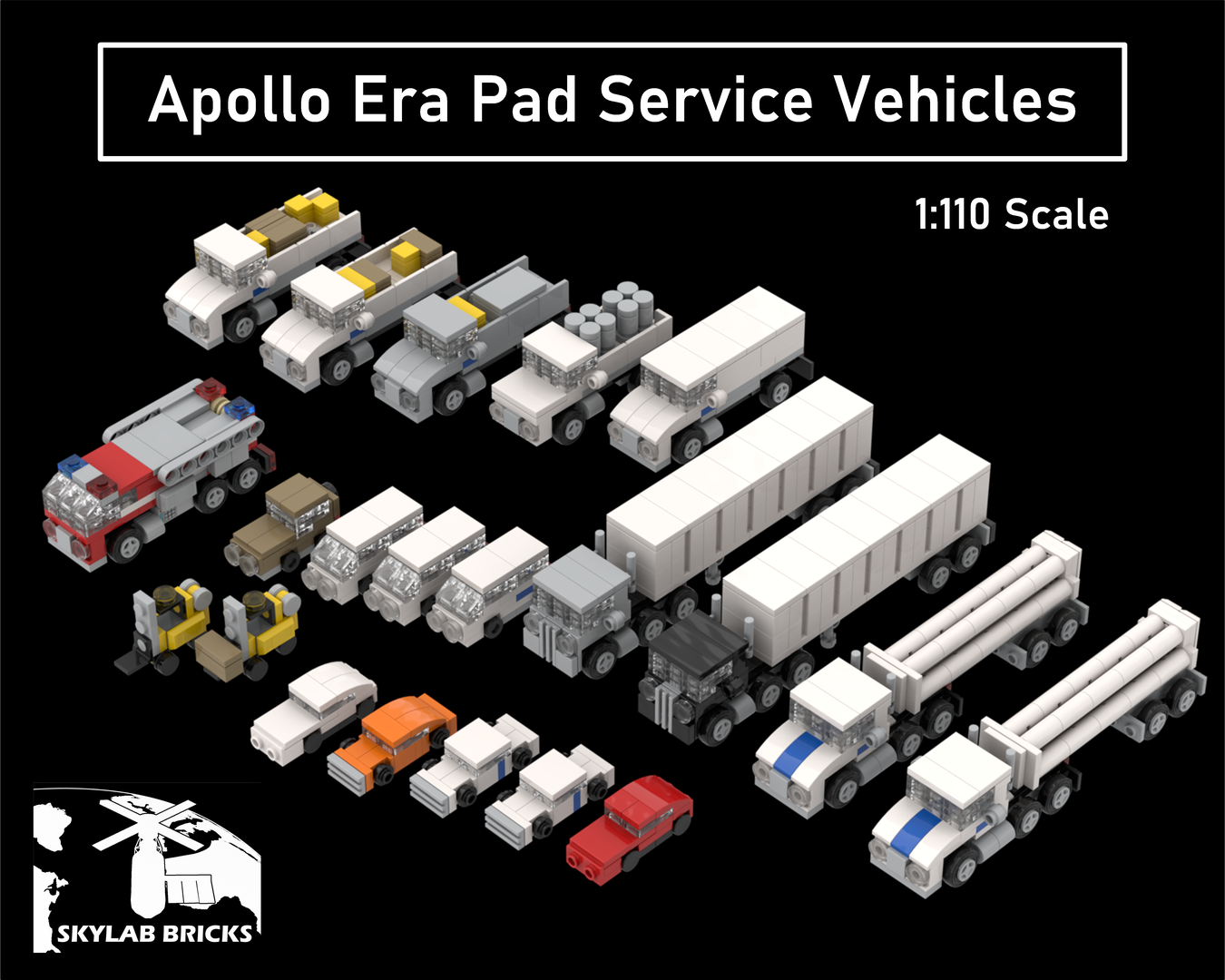 Launch Complex 39 Pad Service Vehicles 1:110 Scale