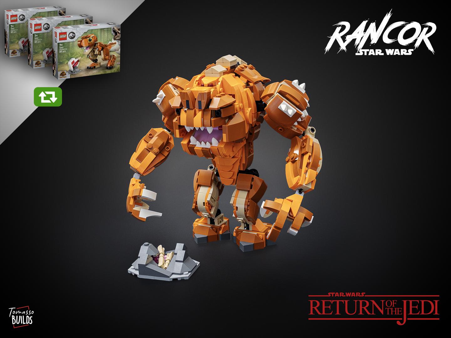 Rancor from 3X 76967 Little Eatie T-Rex