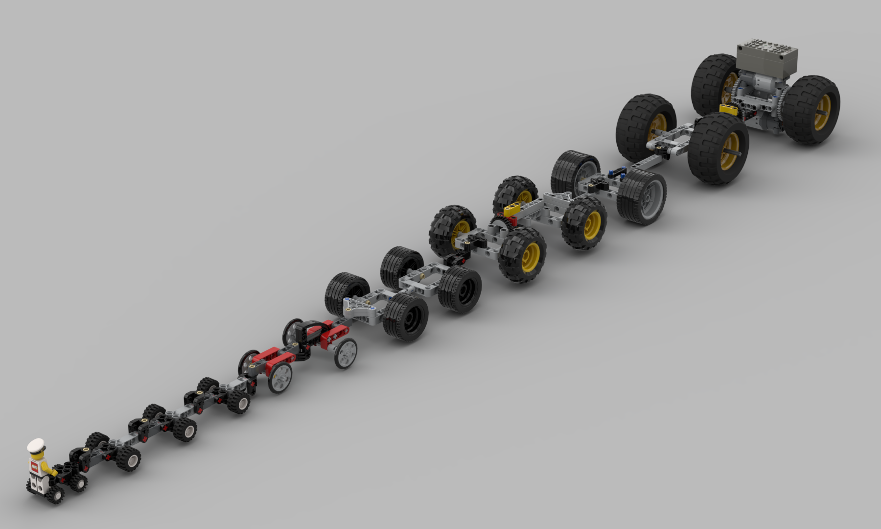 Lego RC Vehicle using 28 Wheels