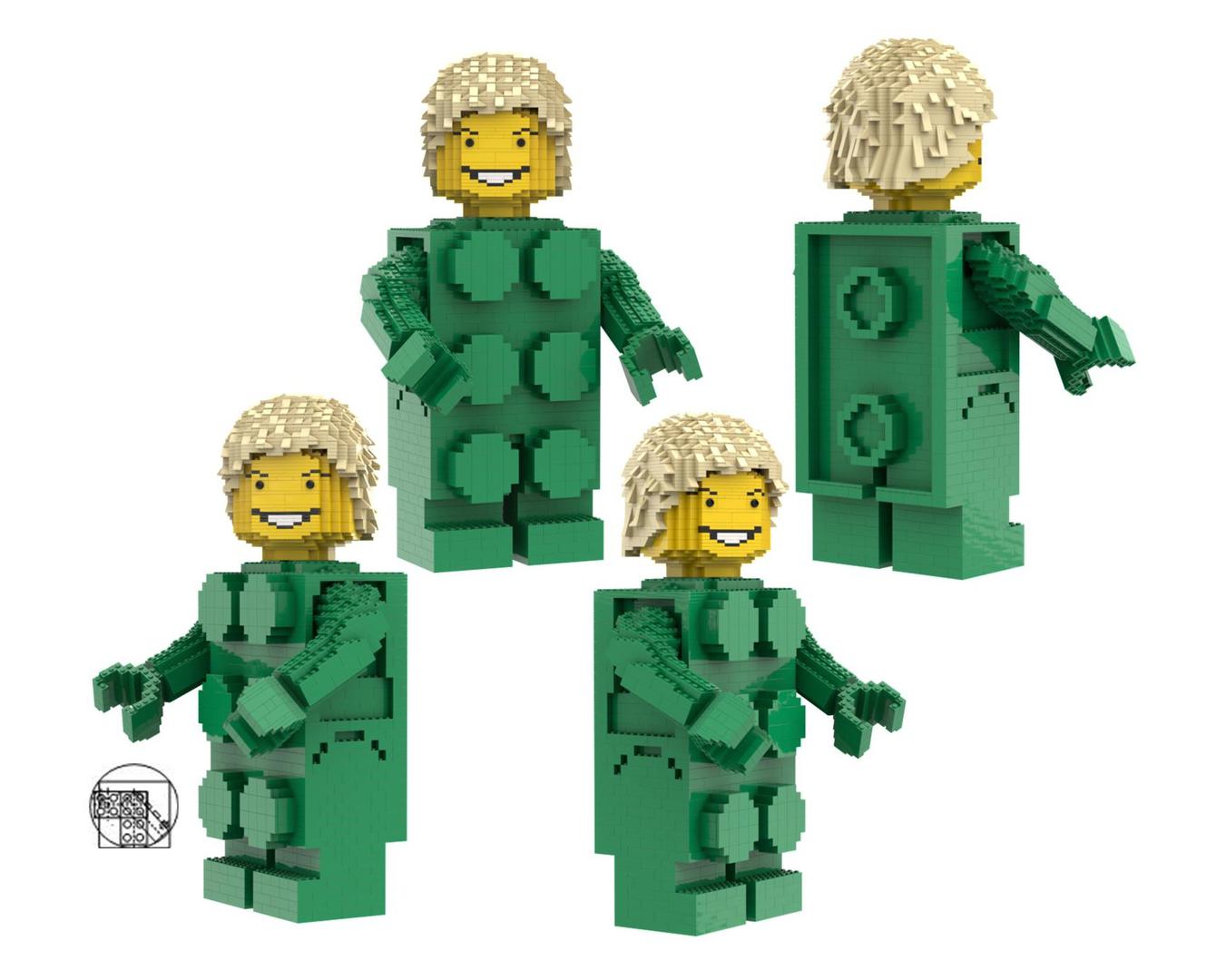 Maxi figure green brick costume