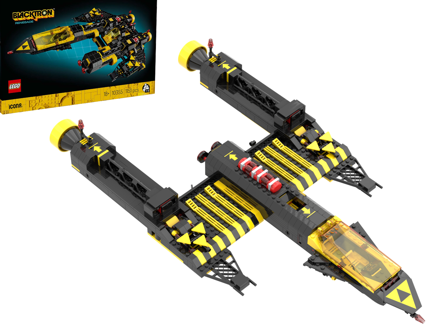 Blacktron Y-wing - 10355 Renegade alt build