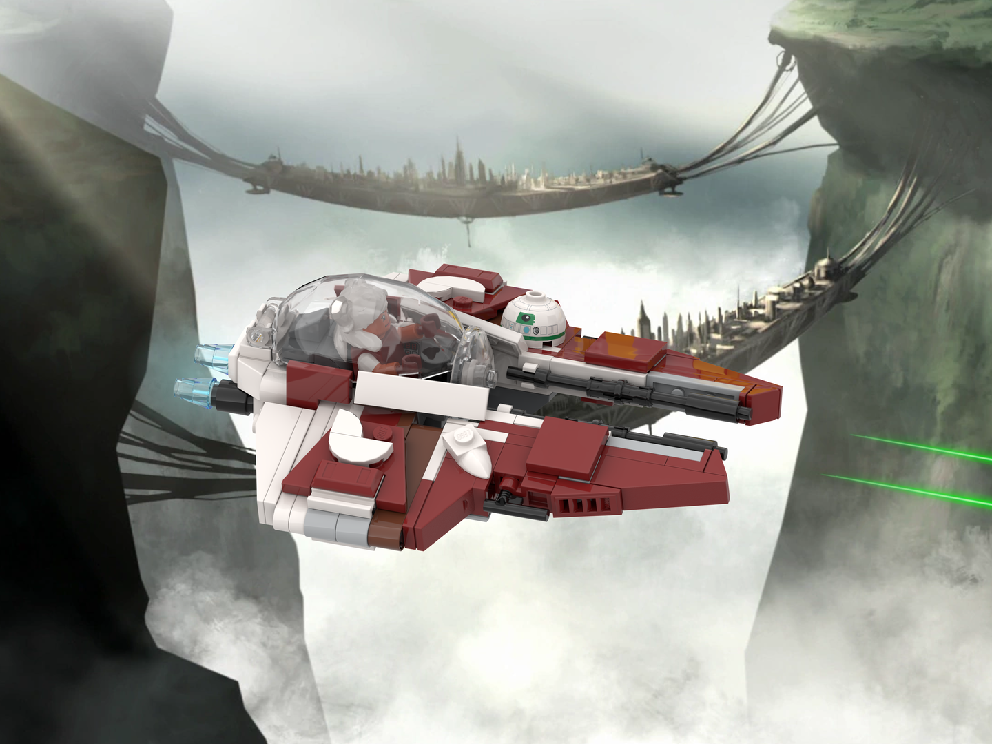 Ahsoka's Jedi Interceptor (MINIFIG SCALE) - Eta-2 Actis-class