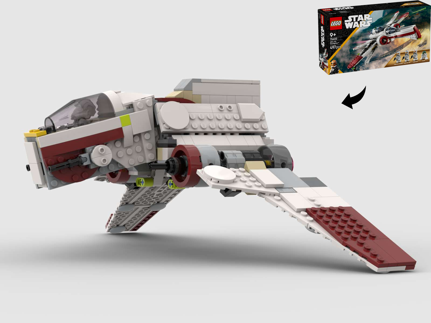 Nu-Class Republic Attack Shuttle Midi-Scale - Alternate Build of 75402 ARC-170 Starfighter alternate build