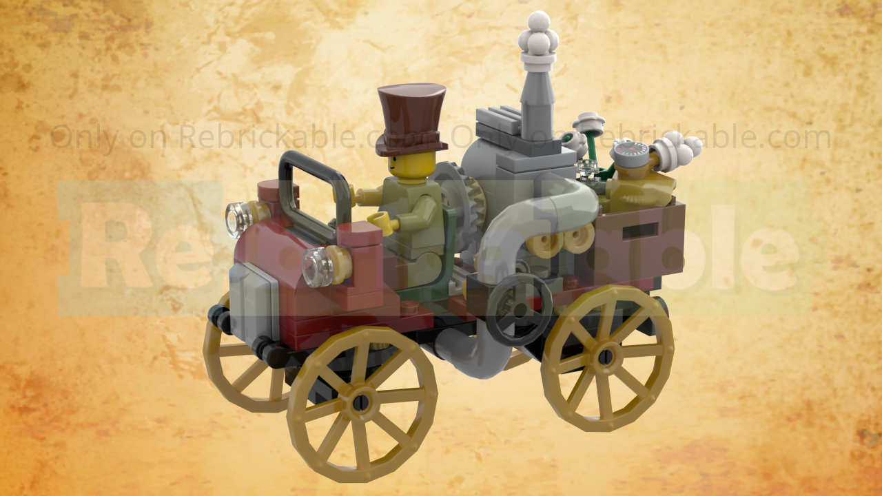 Steampunk Automobile Vehicle MOC
