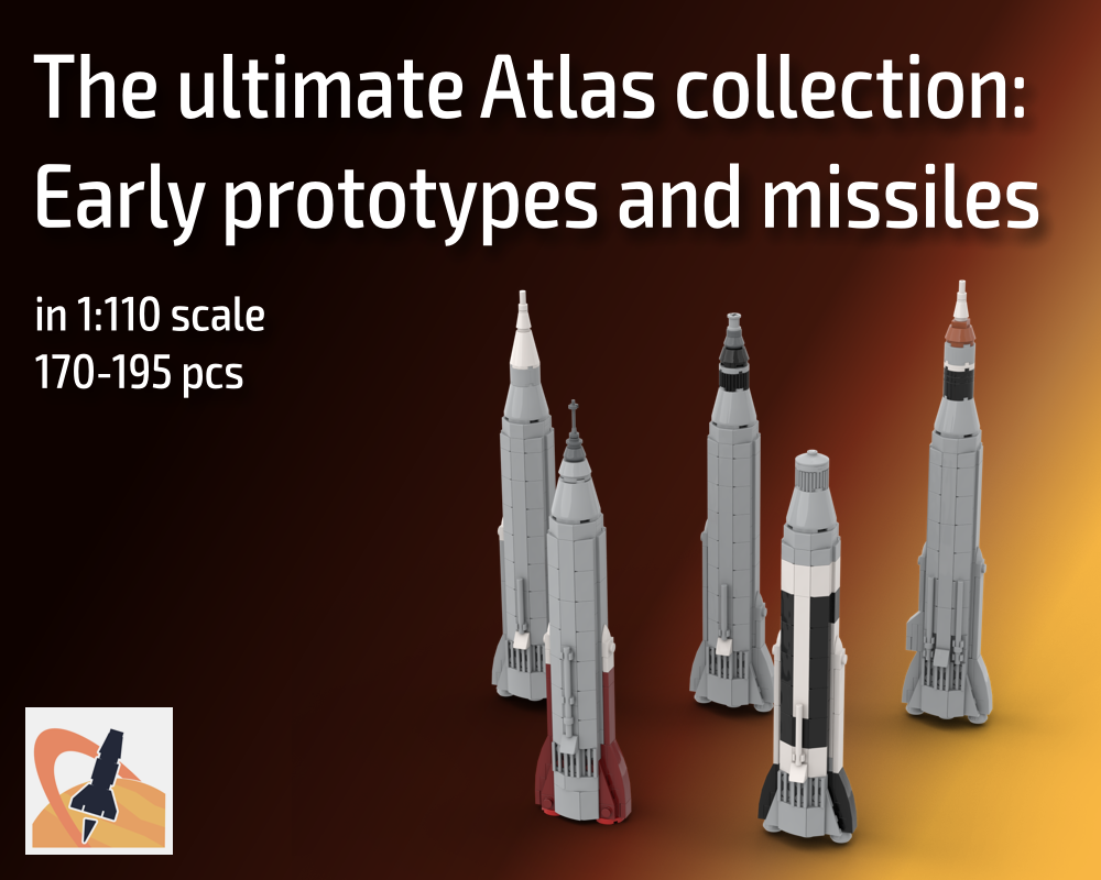 Early Atlas prototypes and missiles (1:110 scale)