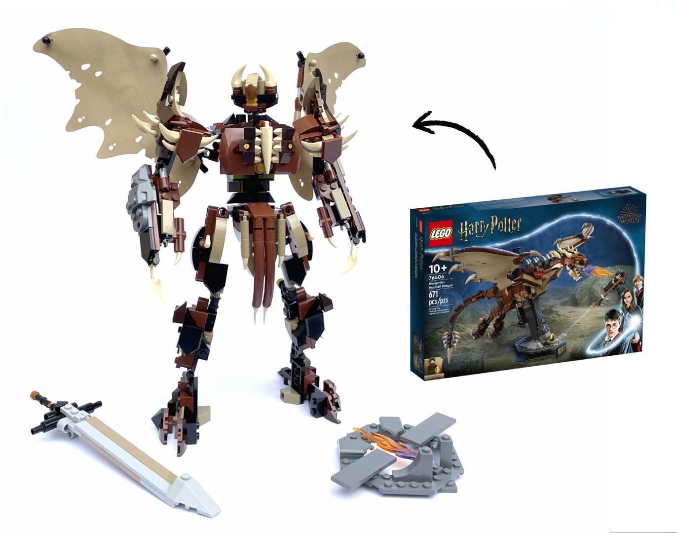 Hungarian Horntail Dragon Robot Mode - 76406 Alt-Build