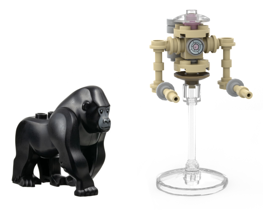 Monsieur Mallah and The Brain (small version) from My Adventures With Superman (mini Brain)