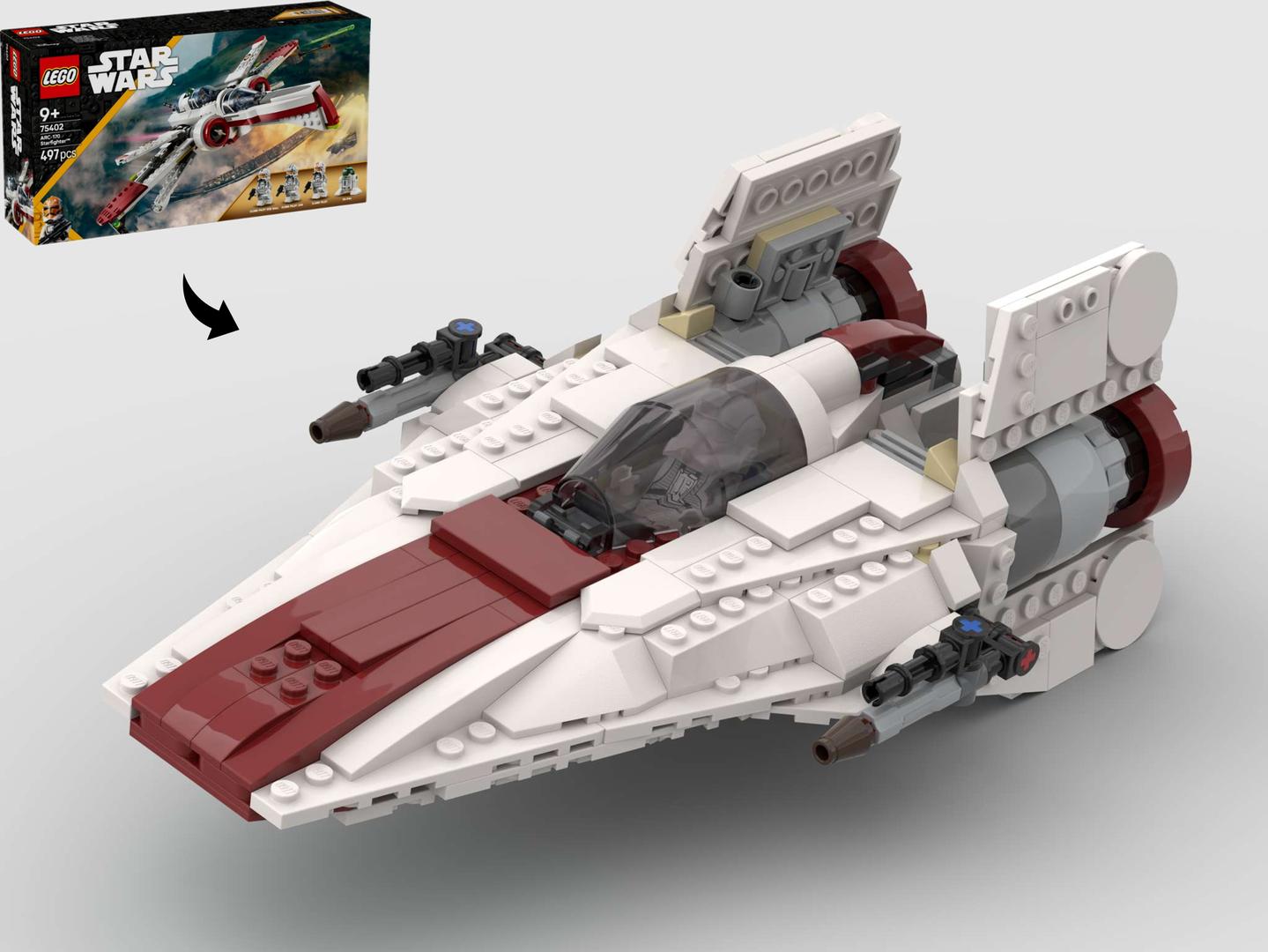 RZ-1 A-Wing Starfighter - Alternate Build of 75402 ARC-170