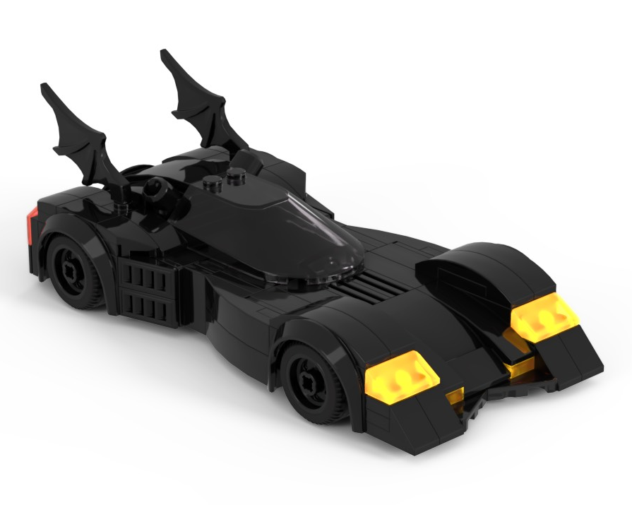 6864 Inspired Batmobile Minifig Scale