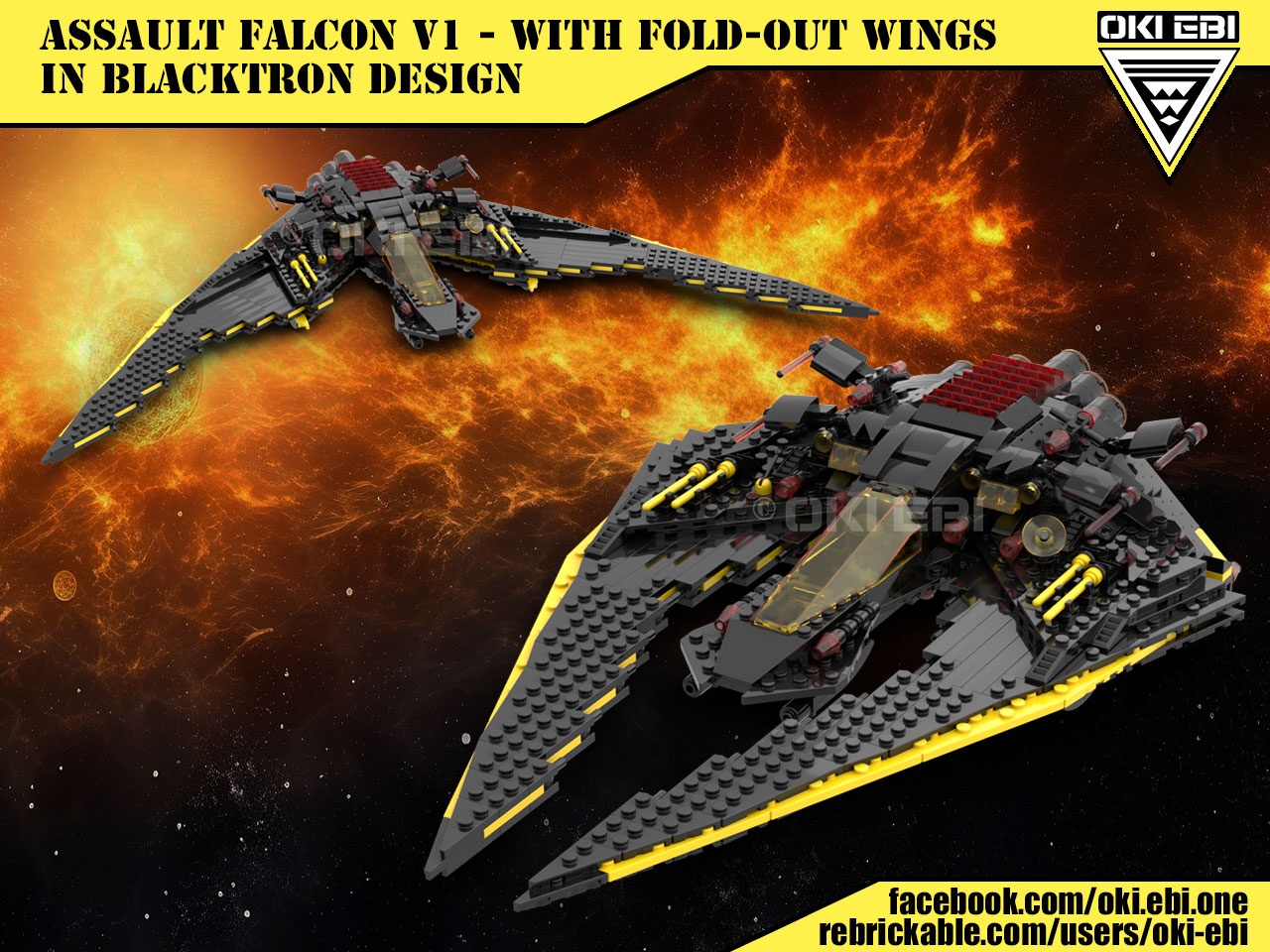 Assault Falcon V1 in Blacktron Design