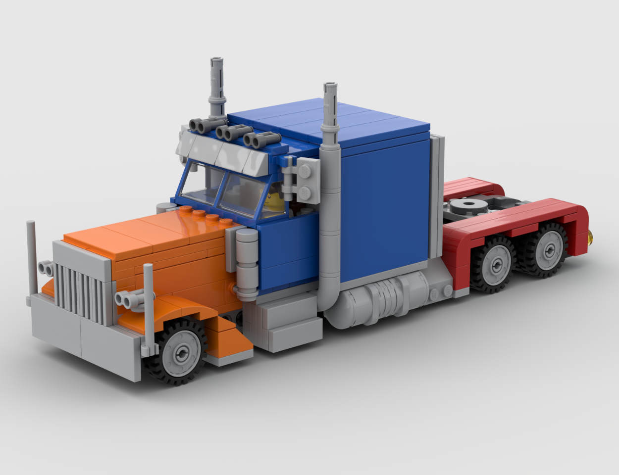 Lego City style Peterbilt 379 Optimus Prime Truck