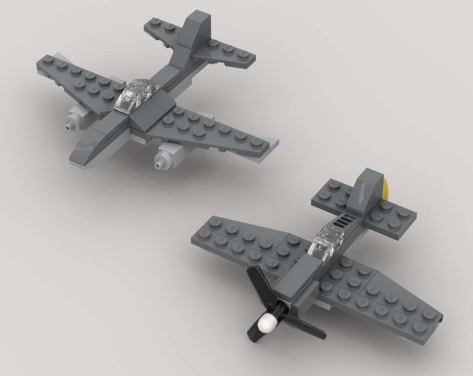 Fw-190 &amp; Me-262 (1/110 scale)