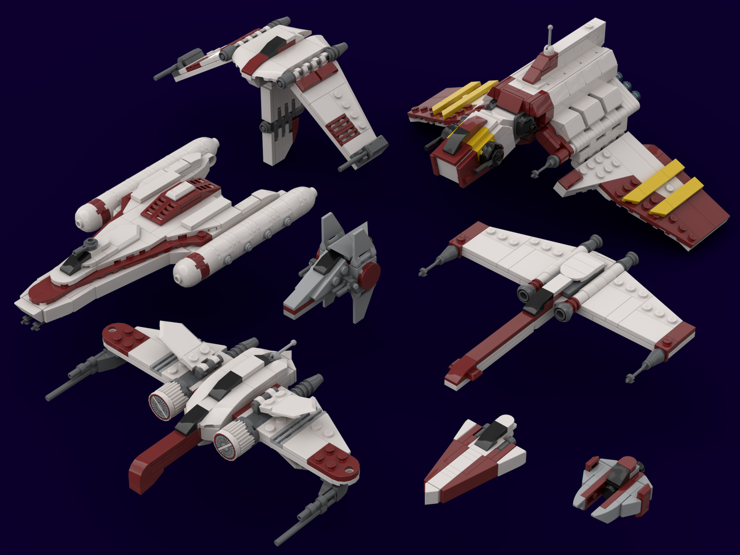 Republic Shuttle and Starfighters (1:125 scale)
