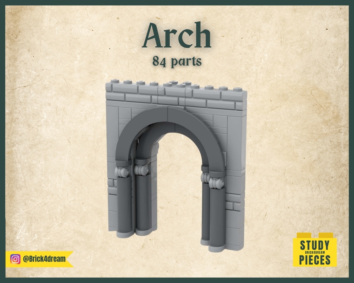 Arch (84 parts) - Study piece (MOC-215100) - LEGO MOC | MOC Tracker