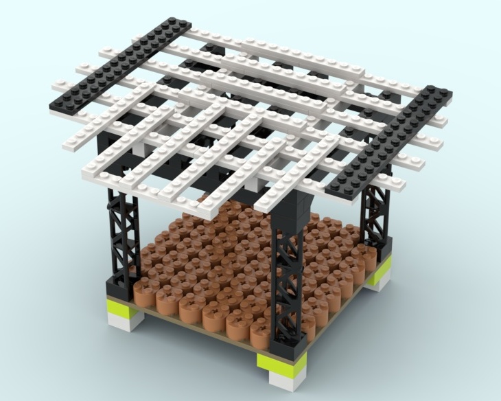 Flower "Frog" for large storage head