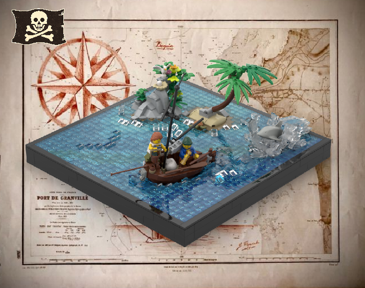 🌴 PIRATE'S SAILING LESSON - Caribbean Lagoon with Leaping Dolphin &amp; Reef