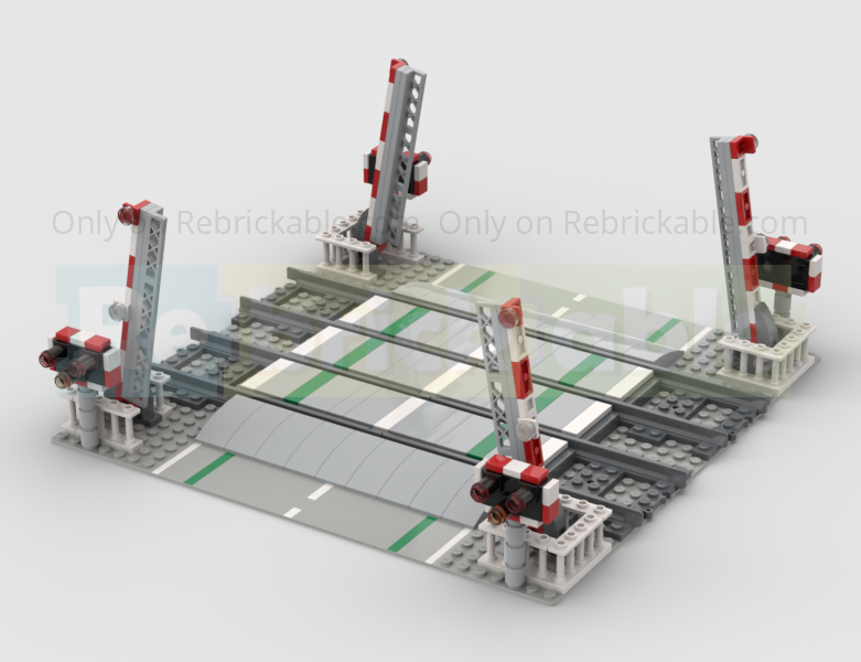 UK Double Track Full Barrier Level Crossing