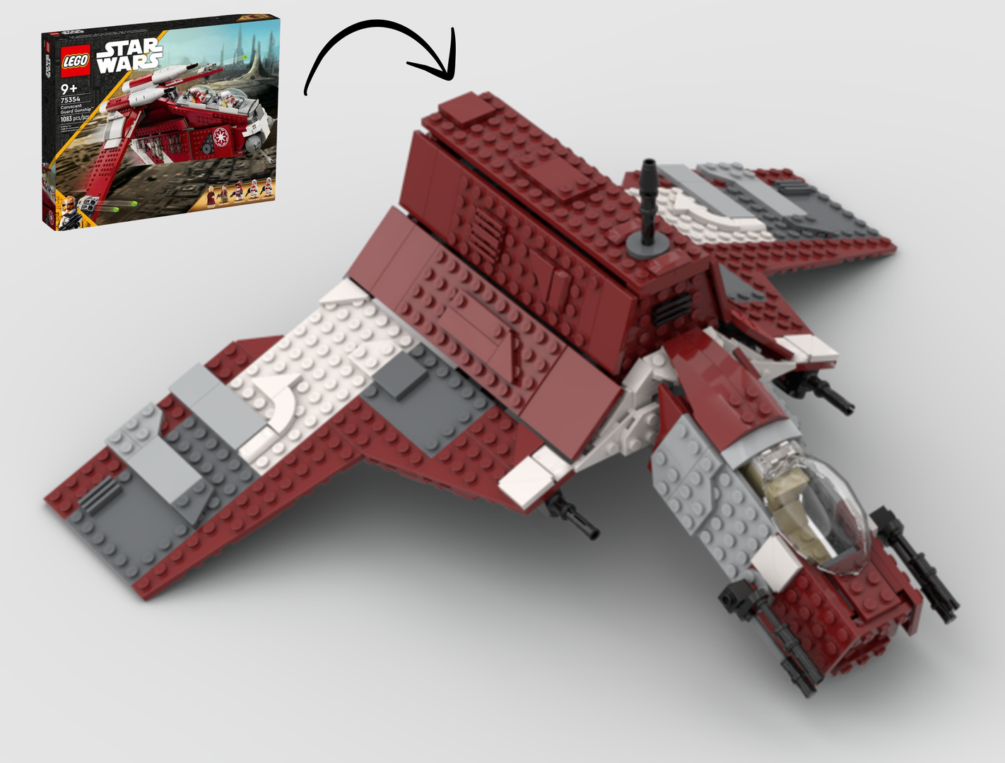 Alternate Build: Republic Attack Shuttle Using Set 75354