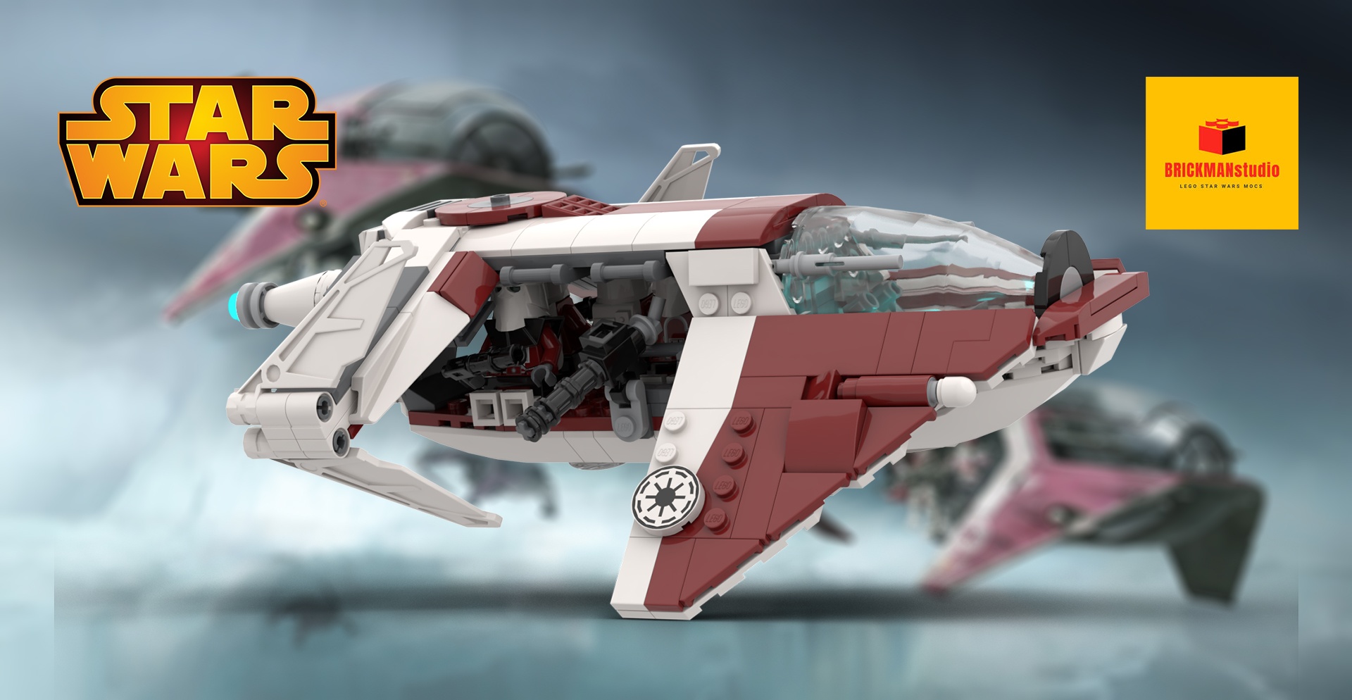 Lego SW Republic Low altitude support gunship (75401 modification)
