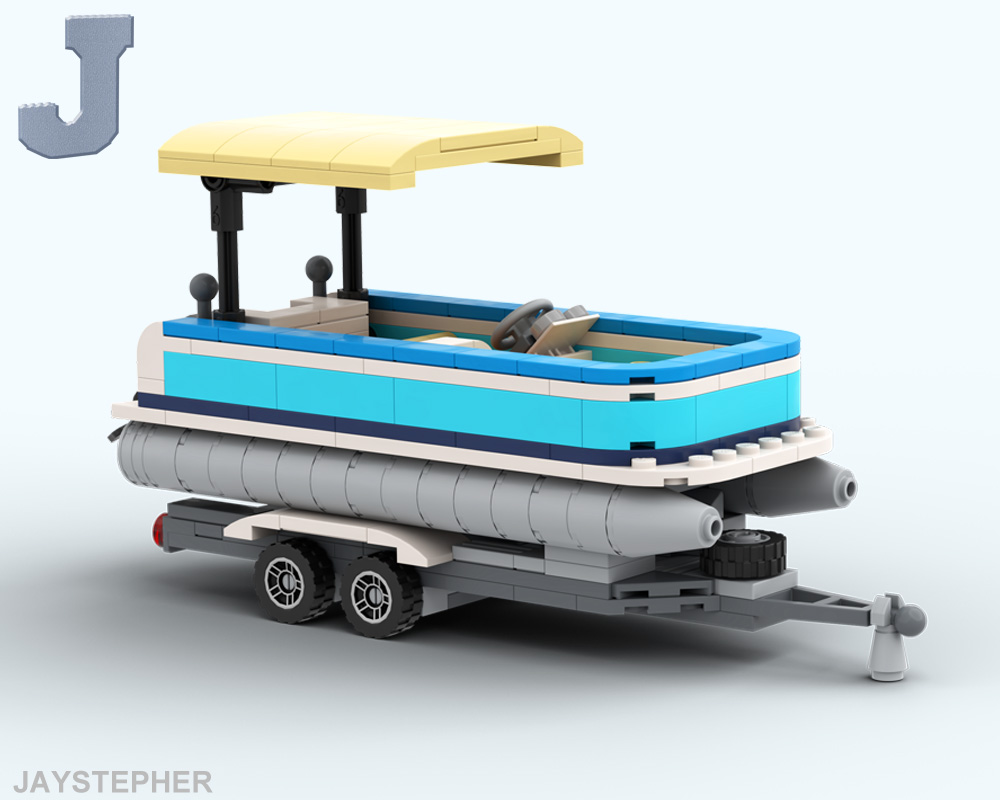 Pontoon Boat with Trailer