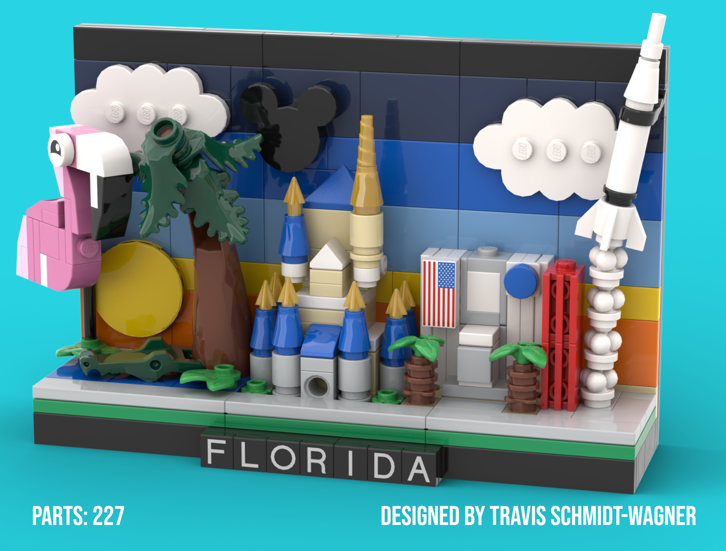 Road Trip Across the USA: Florida State Postcard