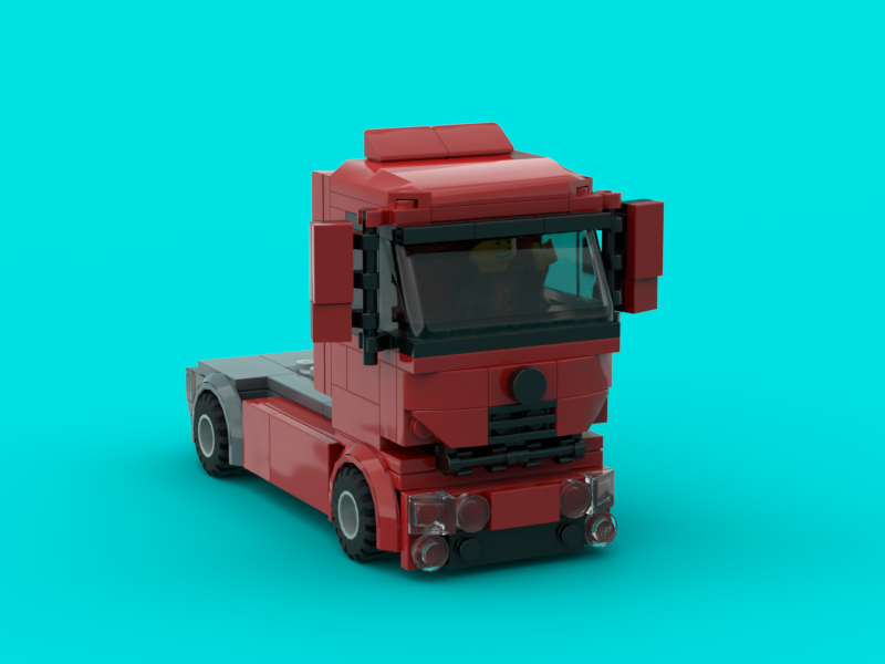 Red Mercedes-Benz Actros (Lego City Version)