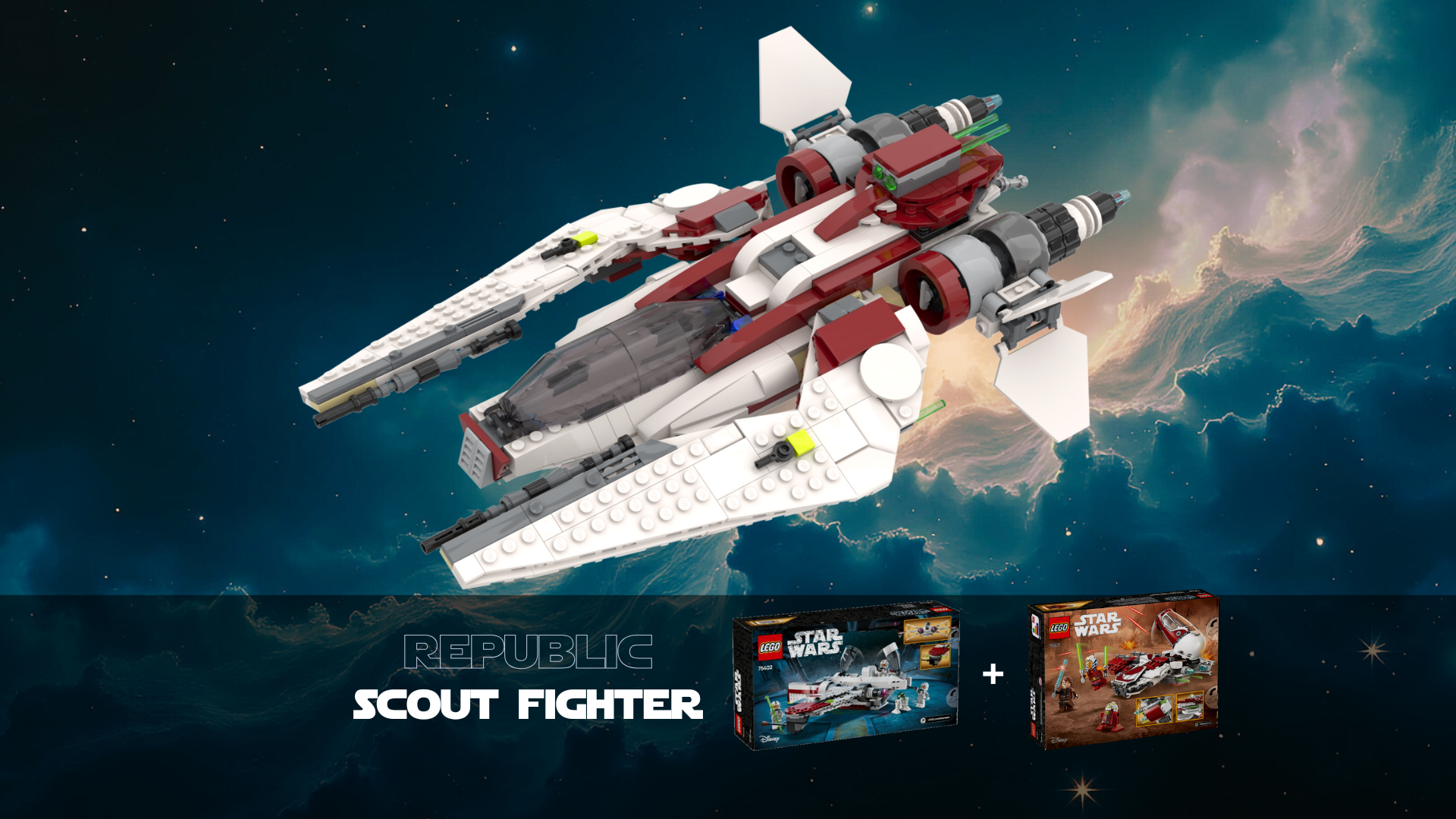 Republic Scout Fighter - 75402 + 75401 alternative