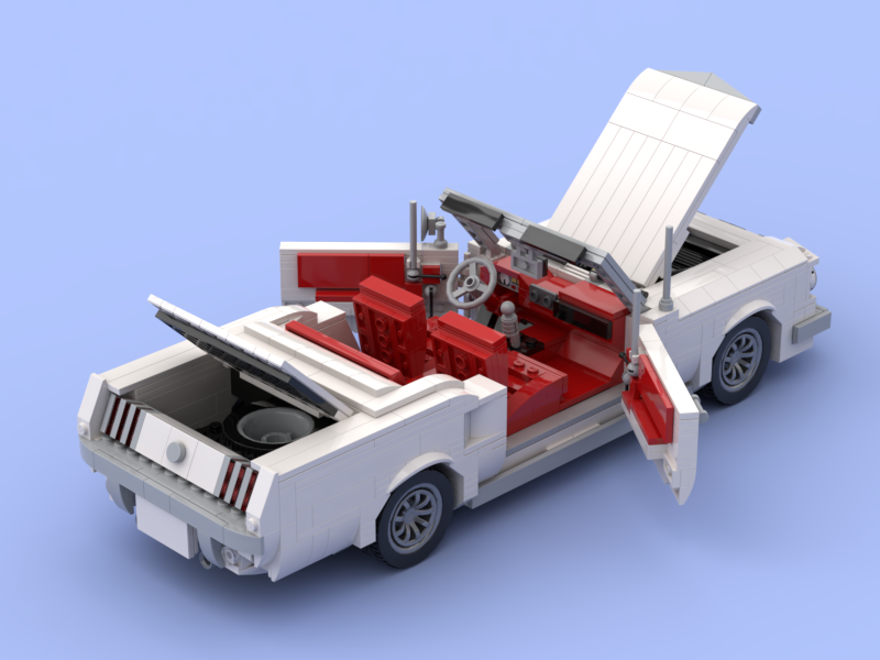 1964 1/2 Mustang convertible white/red