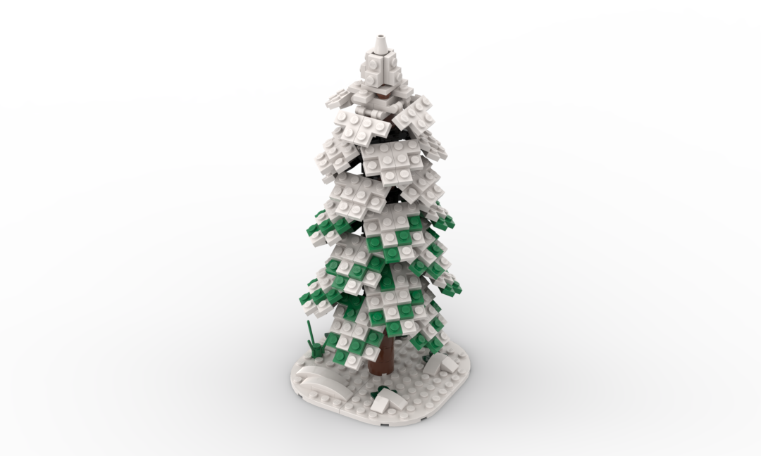 LEGO Winter Tree MOC – Realistic Forest Tree - Winter Version
