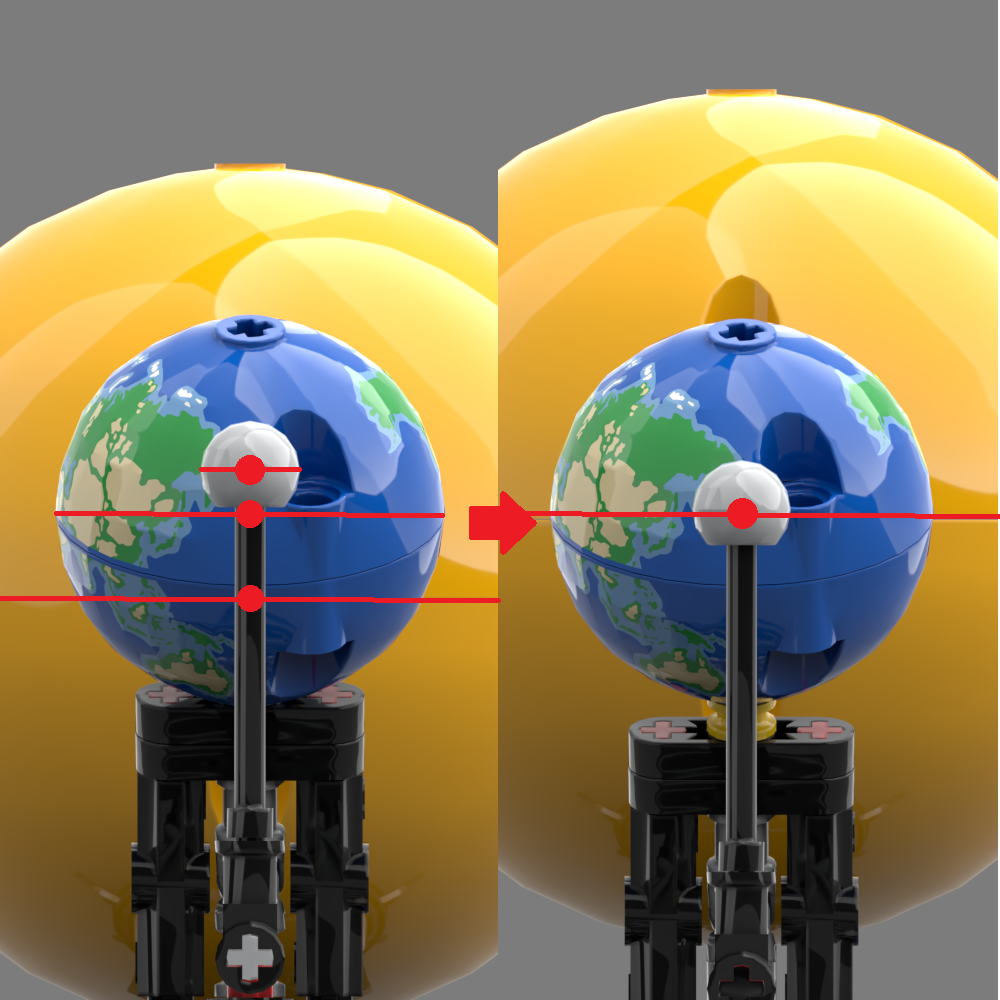 Planet Earth and Moon in Orbit: Vertically Aligned (MOC-218283) - LEGO ...