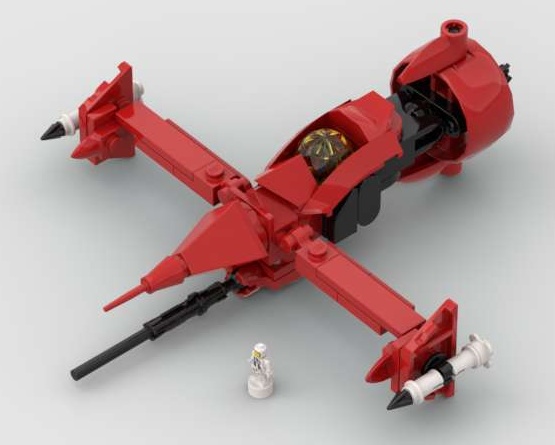 Microfigure-scale Cowboy Bepop ships : Swordfish2 (version using "illegal" connection)