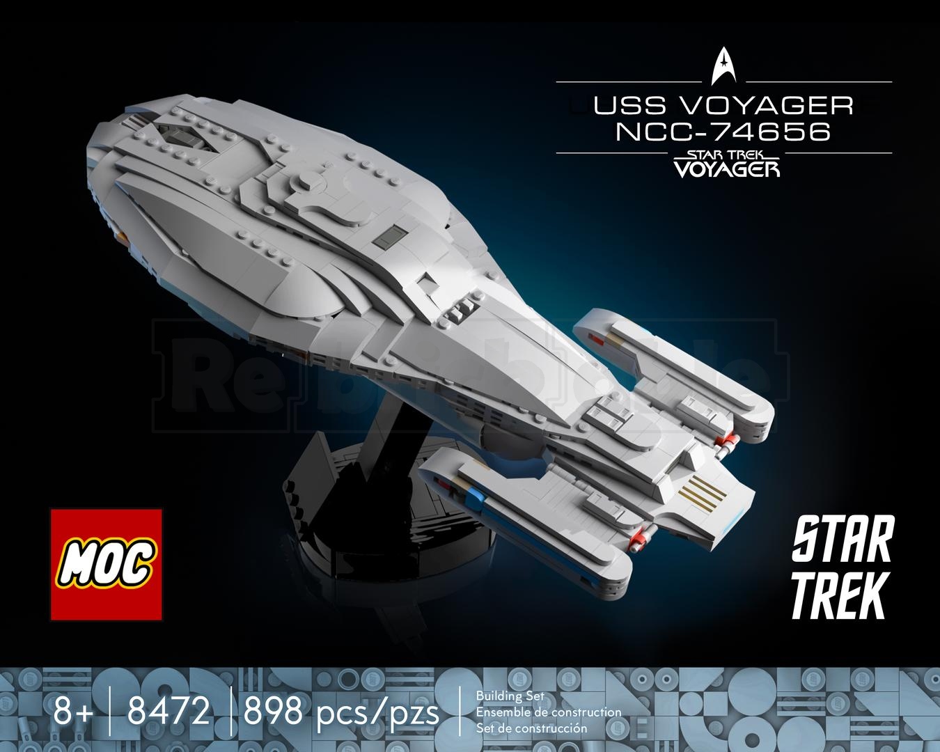 USS Voyager (NCC-74656) Midi Scale — Star Trek: Voyager/Picard/Lower Decks